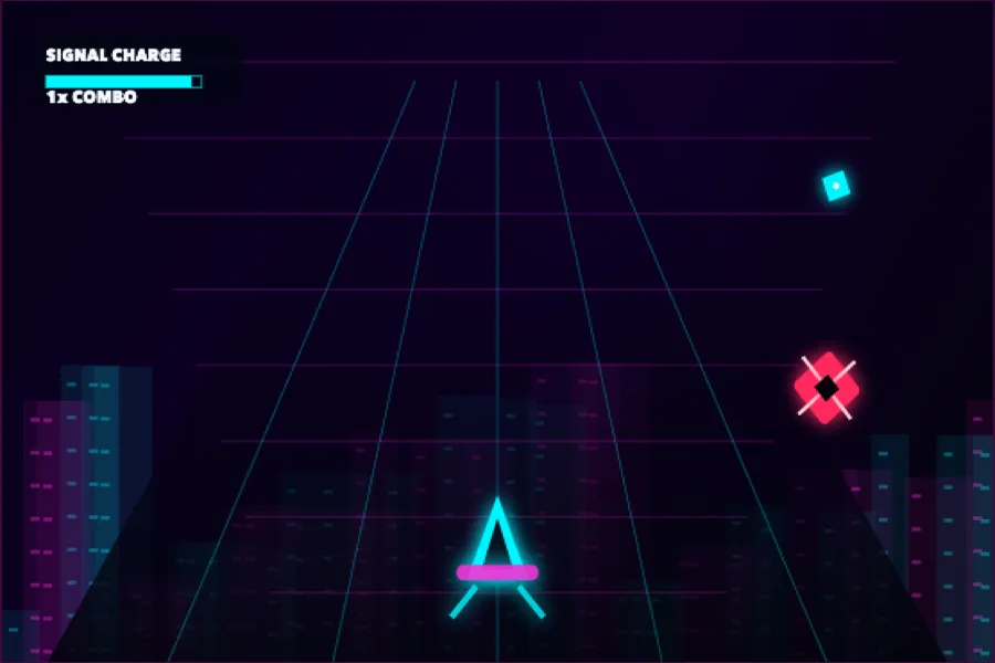 Neon Signal Run playable browser game demo
