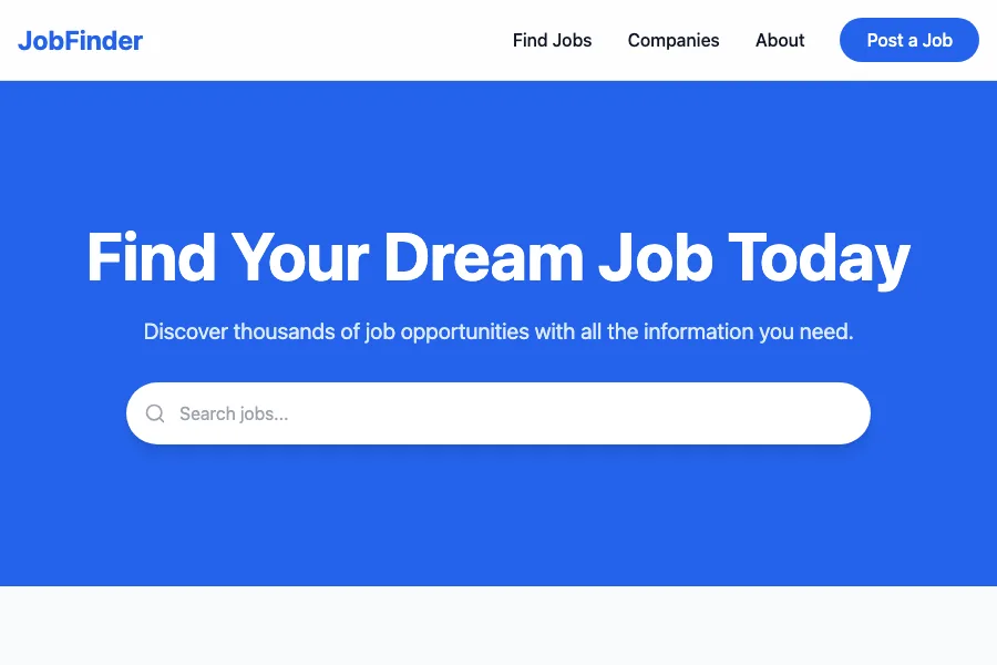 Project 38 RecruitFlow Hiring Hub homepage
