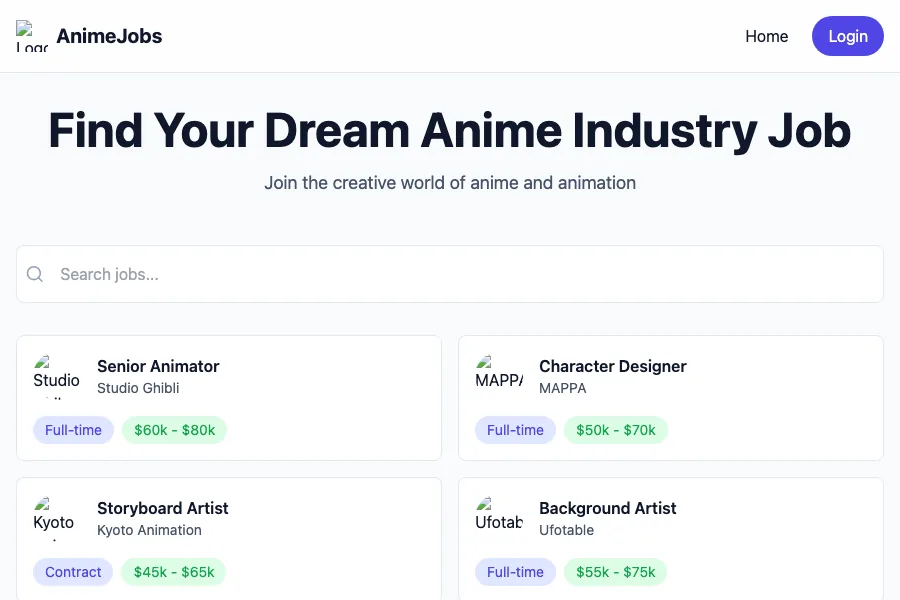 Project 39 TalentBoard Job Marketplace homepage