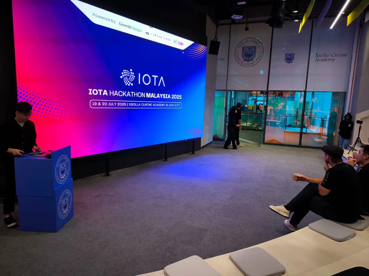 IOTA Hackathon Malaysia 2025 stage presentation