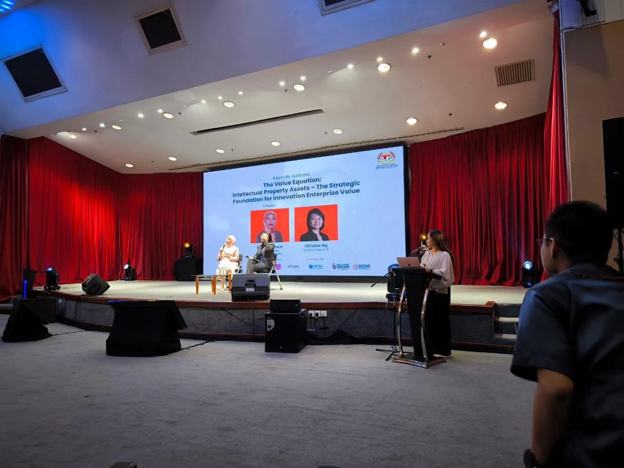 Speakers on stage during an IP strategy keynote session