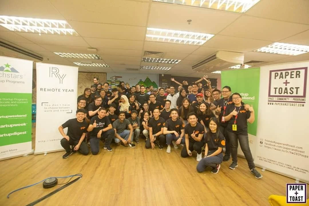 Community group photo from a GDG KL web performance session