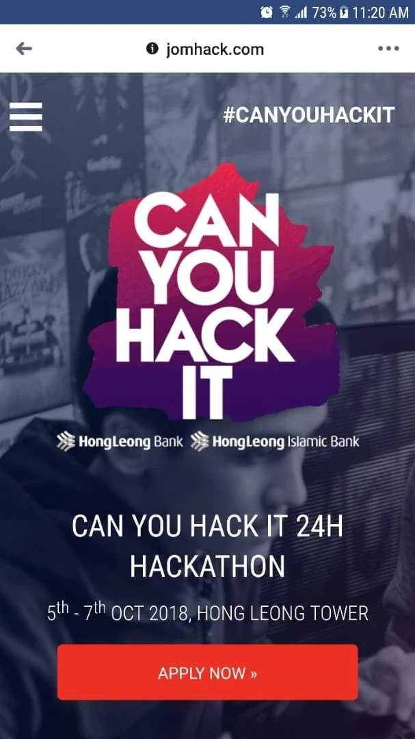 Hackathon campaign poster for the Can You Hack It 24H event