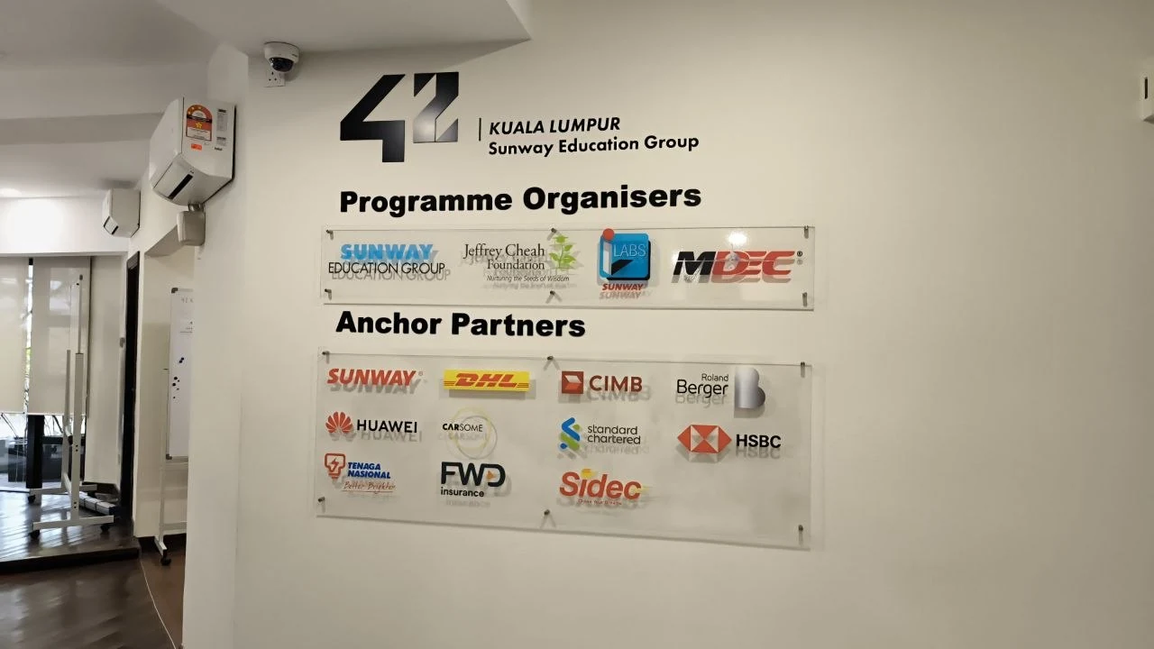 Programme organisers and anchor partners wall at Sunway Kuala Lumpur
