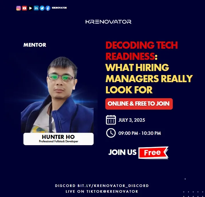 Real Krenovator class poster for Decoding Tech Readiness by Hunter Ho